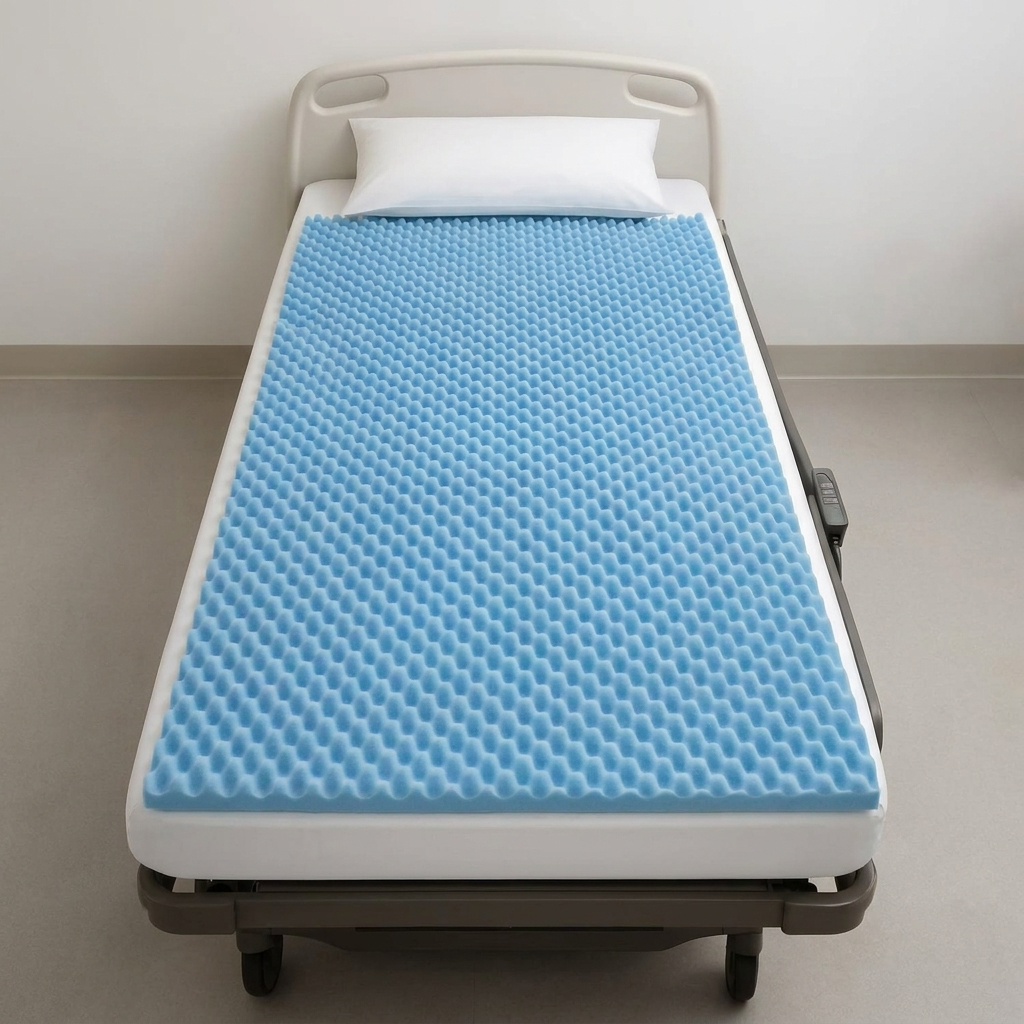 Colchón Cascarón Azul 8cm - cama hospital